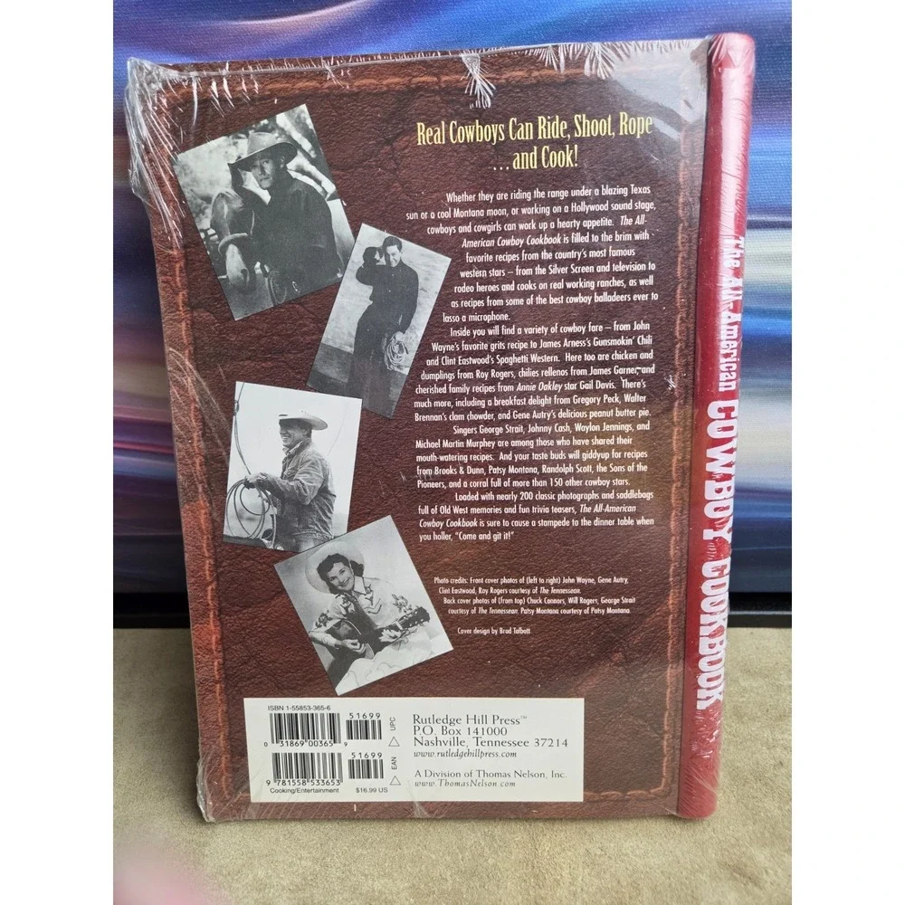 Vintage 1995 All-American Cowboy Cookbook, 300+ Recipes Western - Never Opened